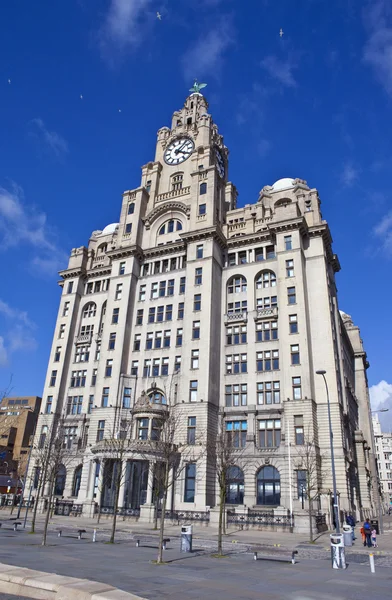 Edificio Royal Liver en Liverpool — Foto de Stock