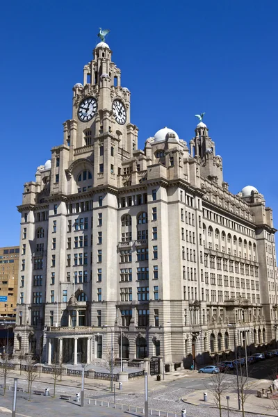 El edificio Royal Liver en Liverpool — Foto de Stock