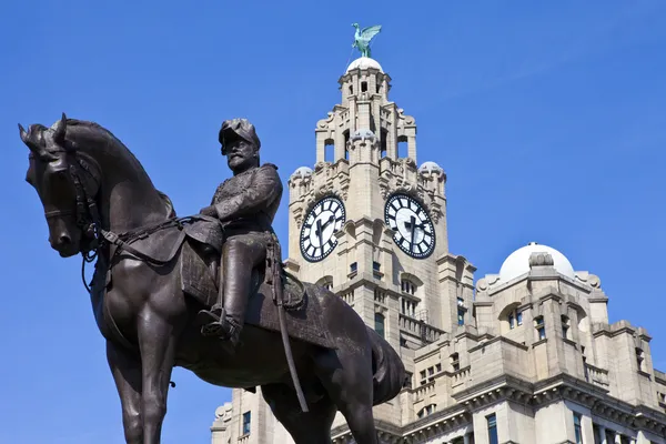 Monumento al Rey Eduardo VII en Liverpool — Foto de Stock