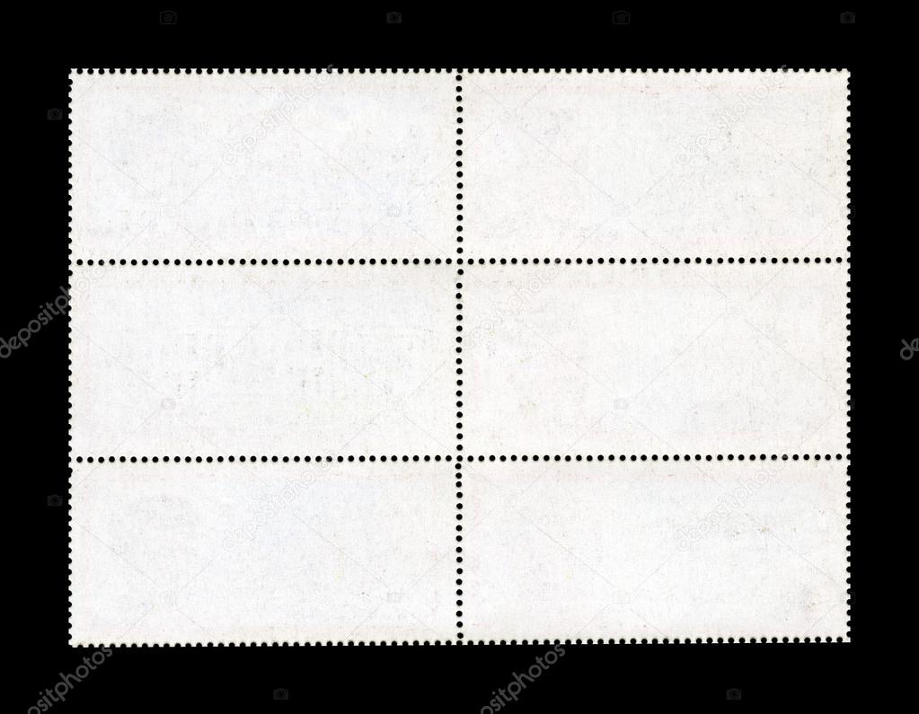 Blank Postage Stamp Sheet