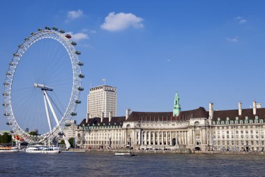london eye, county hall ve thames Nehri