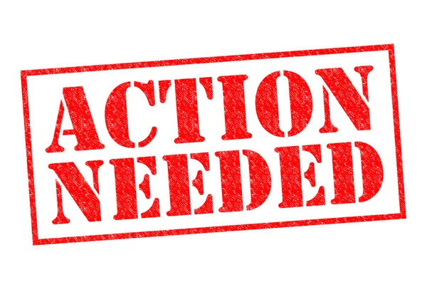 ACTION NEEDED — Stock Photo, Image