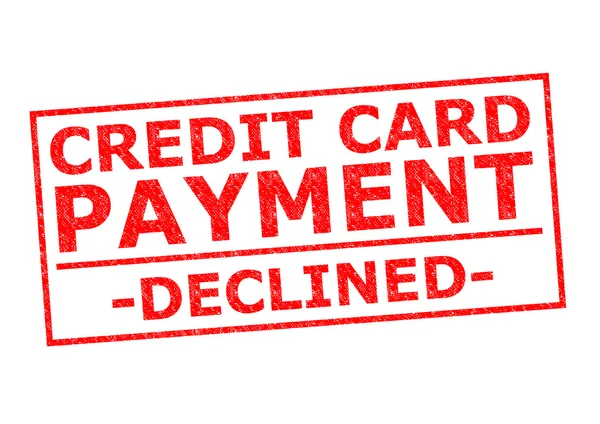 Credit card betaling geweigerd — Stockfoto