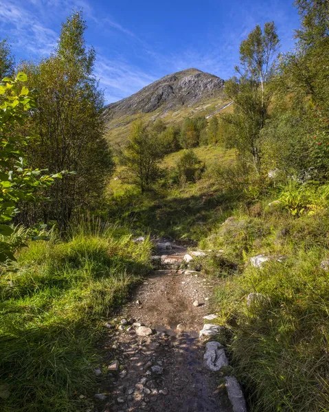 Sentiero Sentiero Nella Gola Nevis Vicino Steall Falls Nelle Highlands — Foto Stock