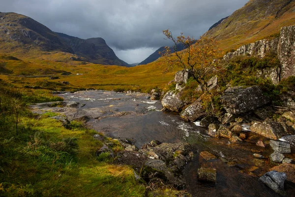 View Breathtaking Glencoe Valley Scottish Highlands — Stock Photo, Image
