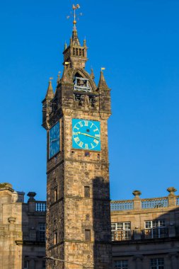 Glasgow, İskoçya 'daki Glasgow Cross' ta bulunan tarihi Tolbooth Çanı..  