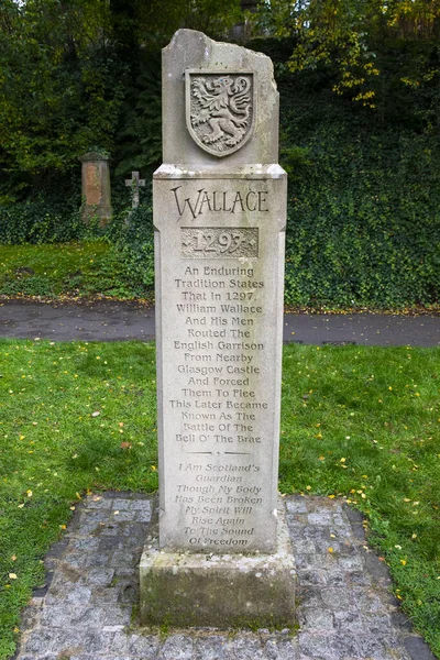 Glasgow Écosse Octobre 2021 Monument William Wallace Dans Nécropole Glasgow — Photo