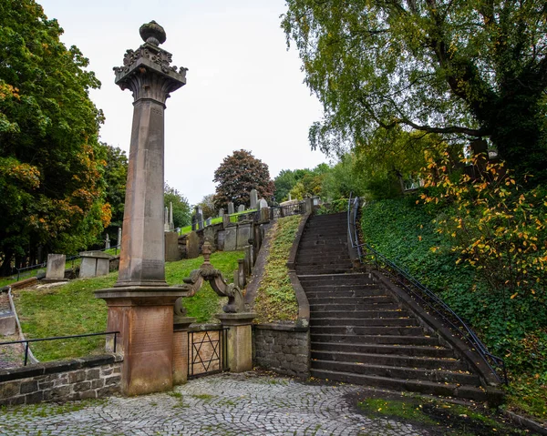 Glasgow Escocia Octubre 2021 Sección Del Cementerio Judío Necrópolis Glasgow — Foto de Stock