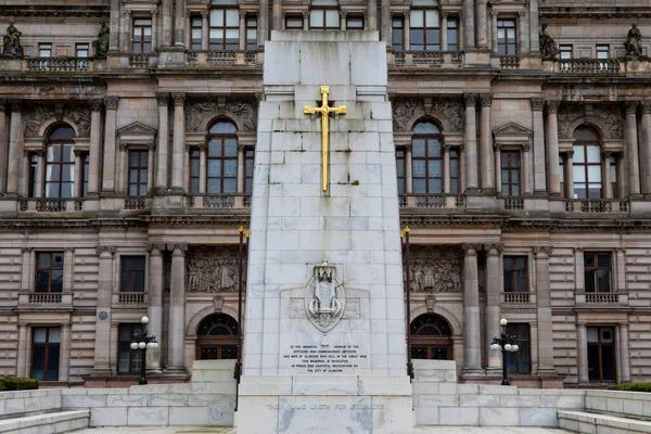 Glasgow Skotsko Října 2021 Pohled Glasgow Cenotaph Věnovaný Těm Kteří — Stock fotografie