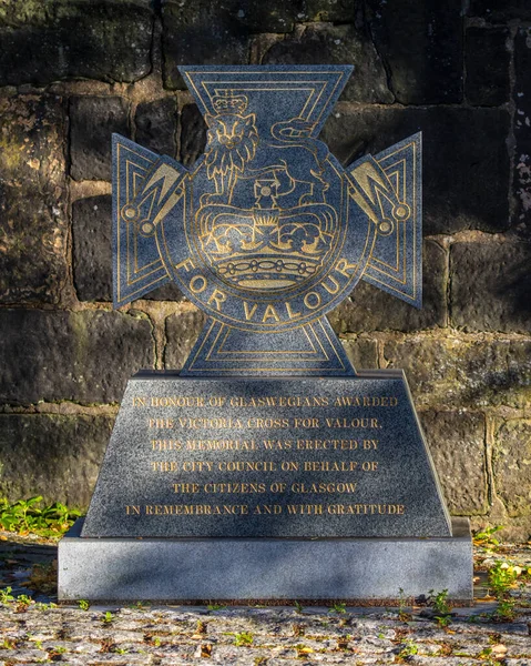 2021年10月15日 苏格兰格拉斯哥 格拉斯哥维多利亚十字纪念馆 纪念所有格拉斯哥人 位于格拉斯哥格拉斯哥的格拉斯哥死城 授予格拉斯哥维多利亚十字勋章 — 图库照片