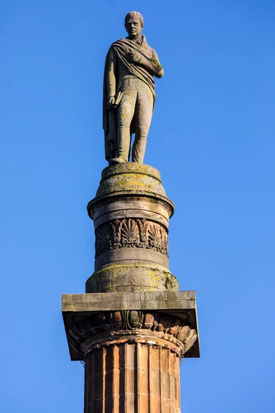 Glasgow Skottland Oktober 2021 Sir Walter Scott Monument Ligger George — Stockfoto