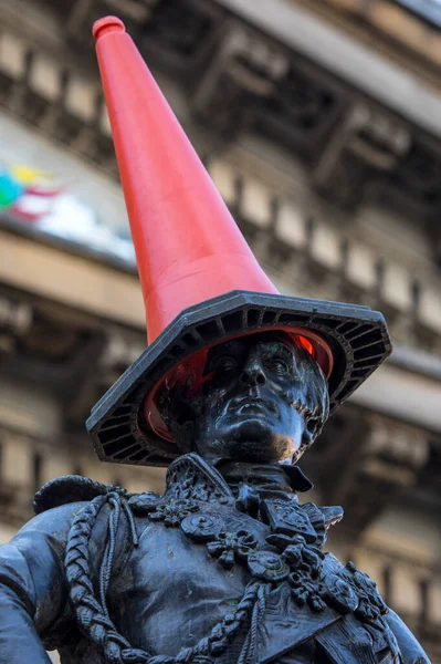 Het Beroemde Standbeeld Van Hertog Van Wellington Gelegen Het Royal — Stockfoto