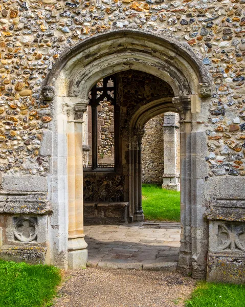 Porch Thaxted Parish Church Beautiful Town Thaxted Essex — Stock Photo, Image