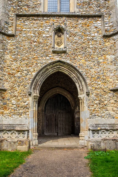 Doorway Thaxted Parish Church Town Thaxted Essex Reino Unido —  Fotos de Stock