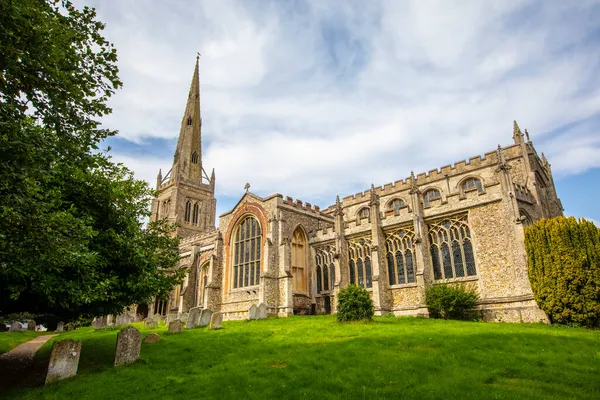 Una Vista Magnífica Iglesia Thaxted Parish Ciudad Thaxted Essex Reino —  Fotos de Stock