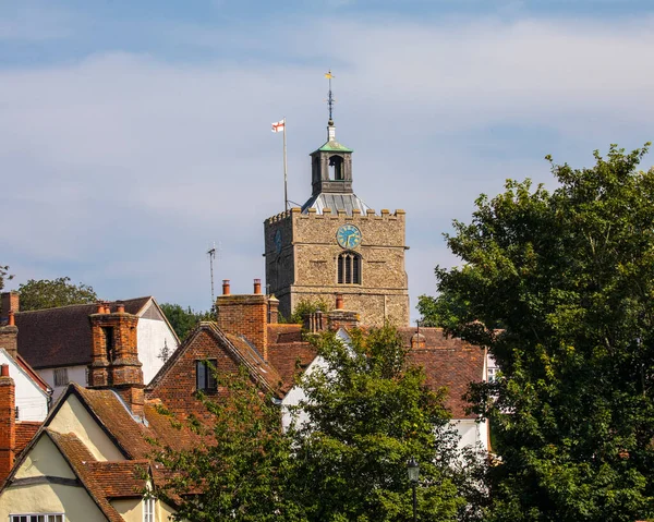 Tower John Baptist Church Beautiful Village Finchingfield Essex — Stock Photo, Image
