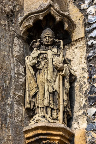 Uma Escultura Exterior Igreja Marys Também Conhecida Como Igreja Mary — Fotografia de Stock