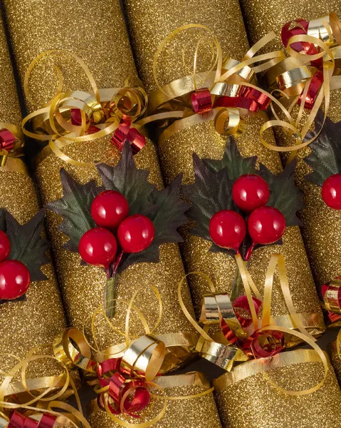 Schön Dekorierte Traditionelle Weihnachts Cracker — Stockfoto