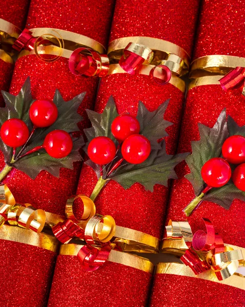 Schön Dekorierte Traditionelle Weihnachts Cracker — Stockfoto