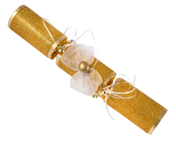 Pięknie Urządzone Tradycyjne Christmas Cracker — Zdjęcie stockowe