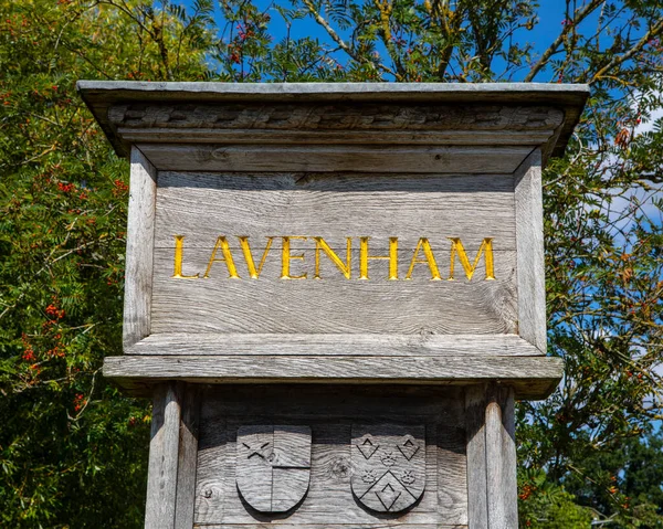 Ein Schild Schönen Dorf Lavenham Suffolk Großbritannien — Stockfoto