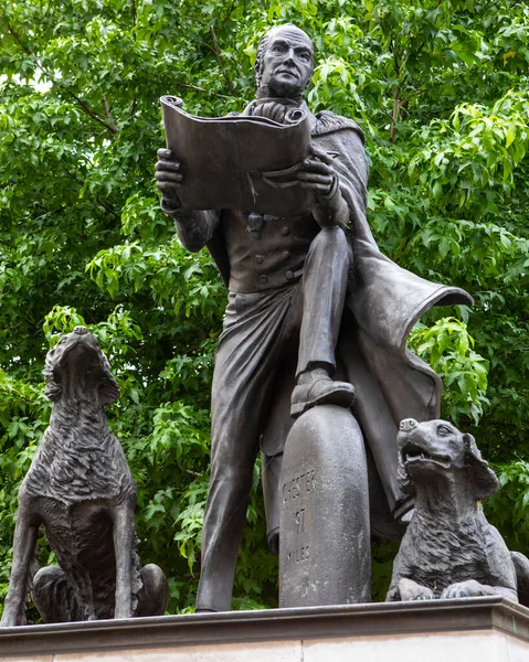 London August 12Th 2021 Statue Sir Robert Grosvenor Belgrave Square — Stock Photo, Image