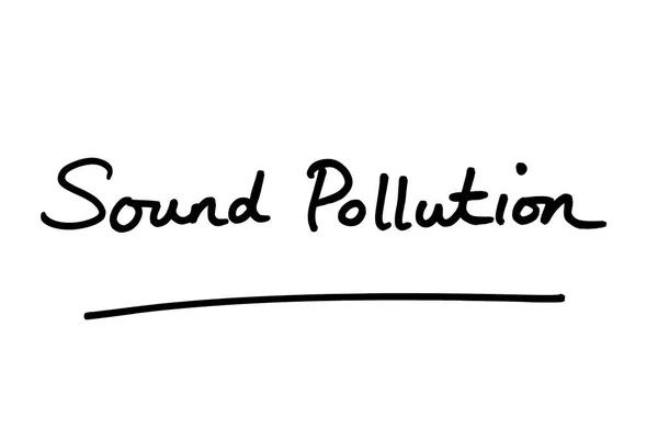 Sound Pollution Handwritten White Background — Stock Photo, Image