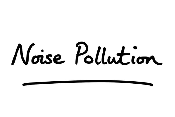 Noise Pollution Tulisan Tangan Pada Latar Belakang Putih — Stok Foto
