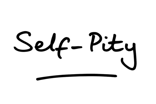 Self Pity Scritto Mano Sfondo Bianco — Foto Stock