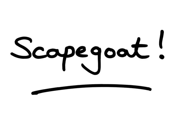 Scapegoat 白底手写的 — 图库照片