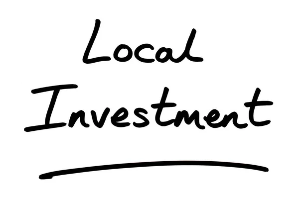 Local Investment Handgeschrieben Auf Weißem Hintergrund — Stockfoto