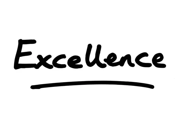 Excellence Manuscrite Sur Fond Blanc — Photo