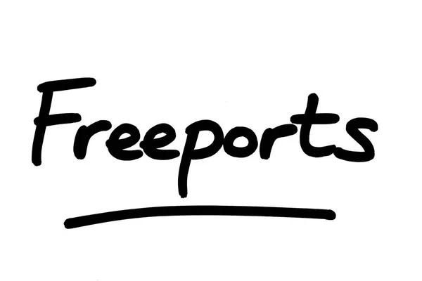 Freeports Escrito Mano Sobre Fondo Blanco — Foto de Stock
