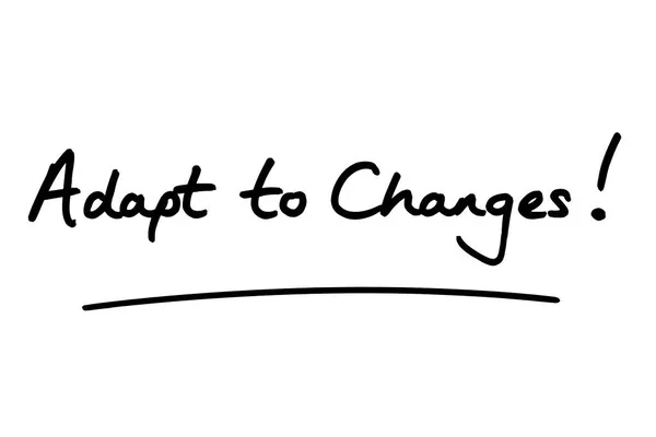 Adapt Changes Handwritten White Background — Stock Photo, Image