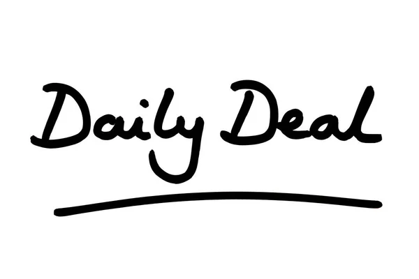 Daily Deal Handgeschrieben Auf Weißem Hintergrund — Stockfoto