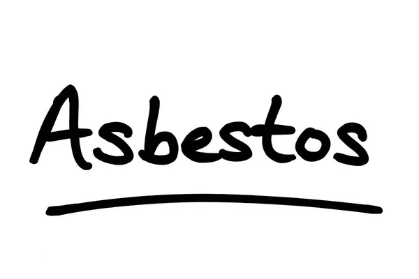Asbestos Escrito Mano Sobre Fondo Blanco —  Fotos de Stock
