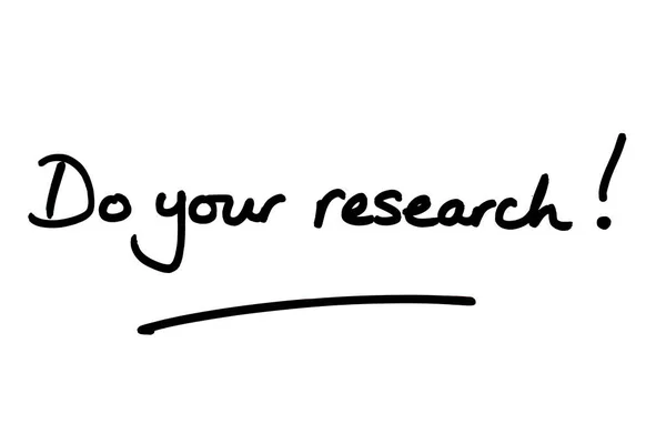 Your Research Handwritten White Background — Stock Photo, Image