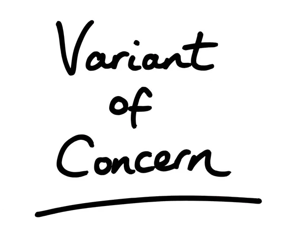 Variant Concern Handwritten White Background — Stock Photo, Image