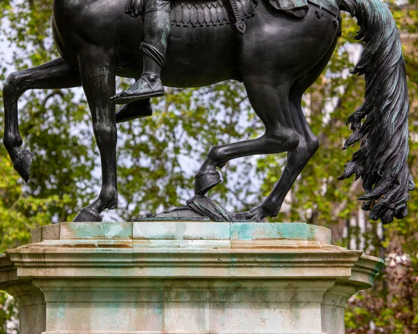 Tumulo Sotto Una Zampa Posteriore Del Cavallo Guglielmo Jamess Square — Foto Stock