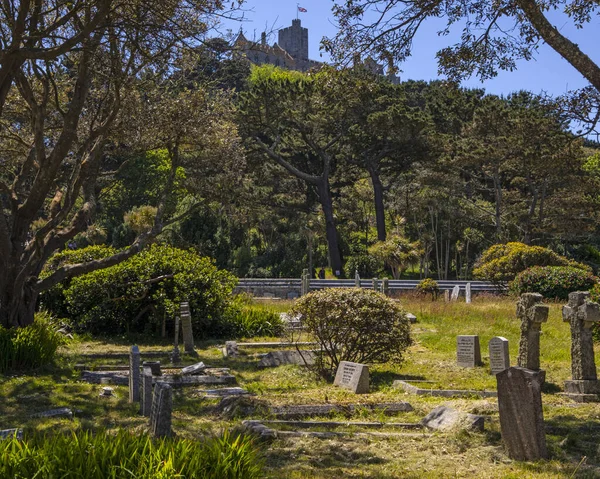 Cornovaglia Regno Unito Giugno 2021 Veduta Del Cimitero Michaels Mount — Foto Stock