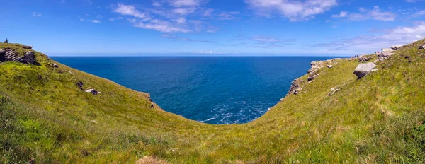 Cornwall June 3Rd 2021 Stunning Panoramic View Overlooking Atlantic Ocean — Stock Photo, Image
