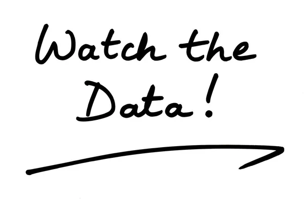 Watch Data Handwritten White Background — 图库照片