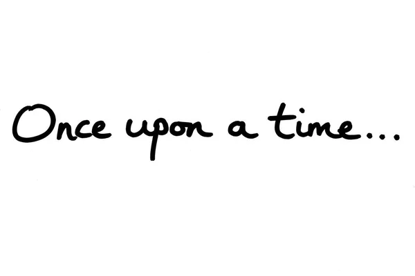 Once Time Handwritten White Background — 图库照片