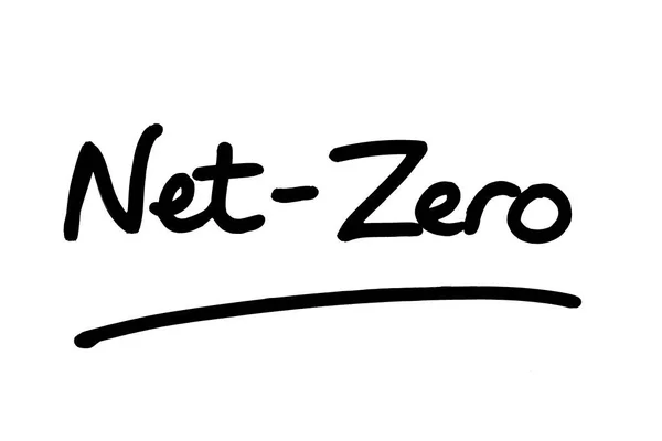 Net Zero Escrito Mão Sobre Fundo Branco — Fotografia de Stock
