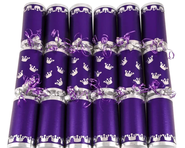 Όμορφα Διακοσμημένα Παραδοσιακά Crackers Στα Χρώματα Του Royal Platinum Jubilee — Φωτογραφία Αρχείου