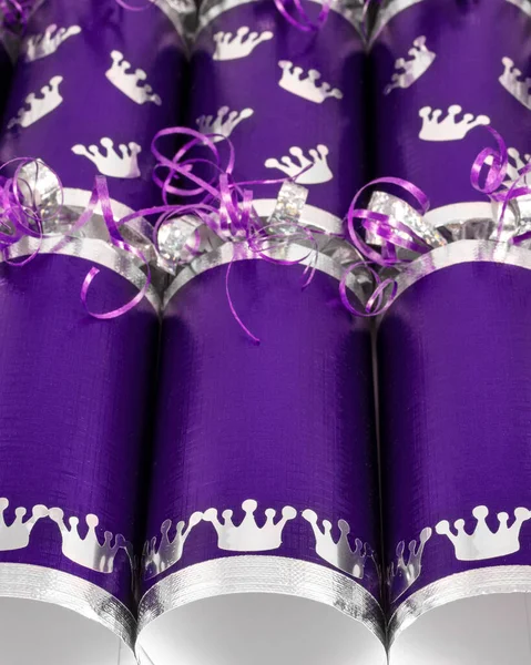 Beautifully Decorated Traditional Crackers Colours Royal Platinum Jubilee —  Fotos de Stock