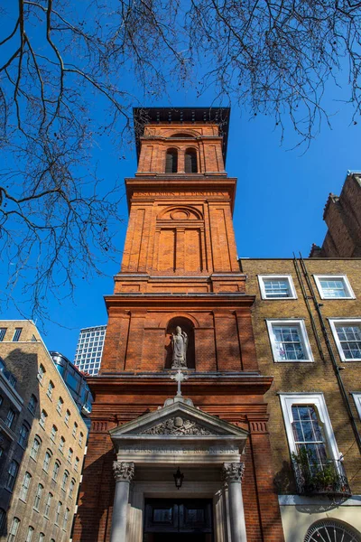 Una Vista Iglesia Católica Romana San Patricio Histórica Plaza Del — Foto de Stock