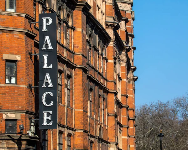 London March 8Th 2022 Sign Exterior Historic Palace Theatre Located — Stock Photo, Image