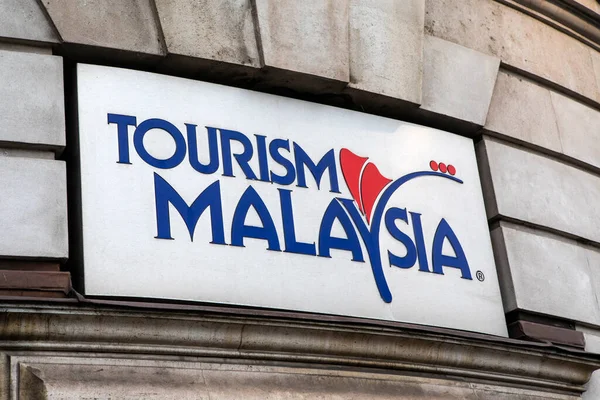 London March 2022 Tourism Malaysia Sign Outer Malaysia House Located — стокове фото