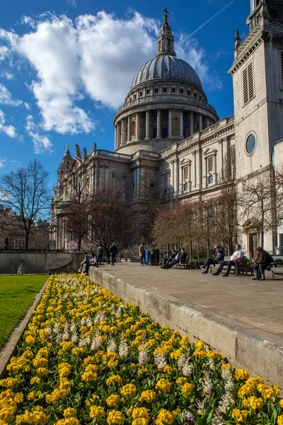 London March 17Th 2022 Pretty View Pauls Cathedral Springtime City — Fotografia de Stock